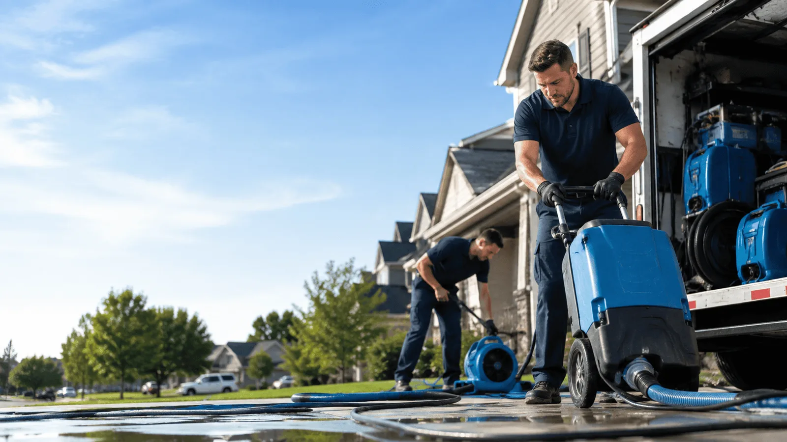 Basement Flooding being performed in West Baden Springs, IN